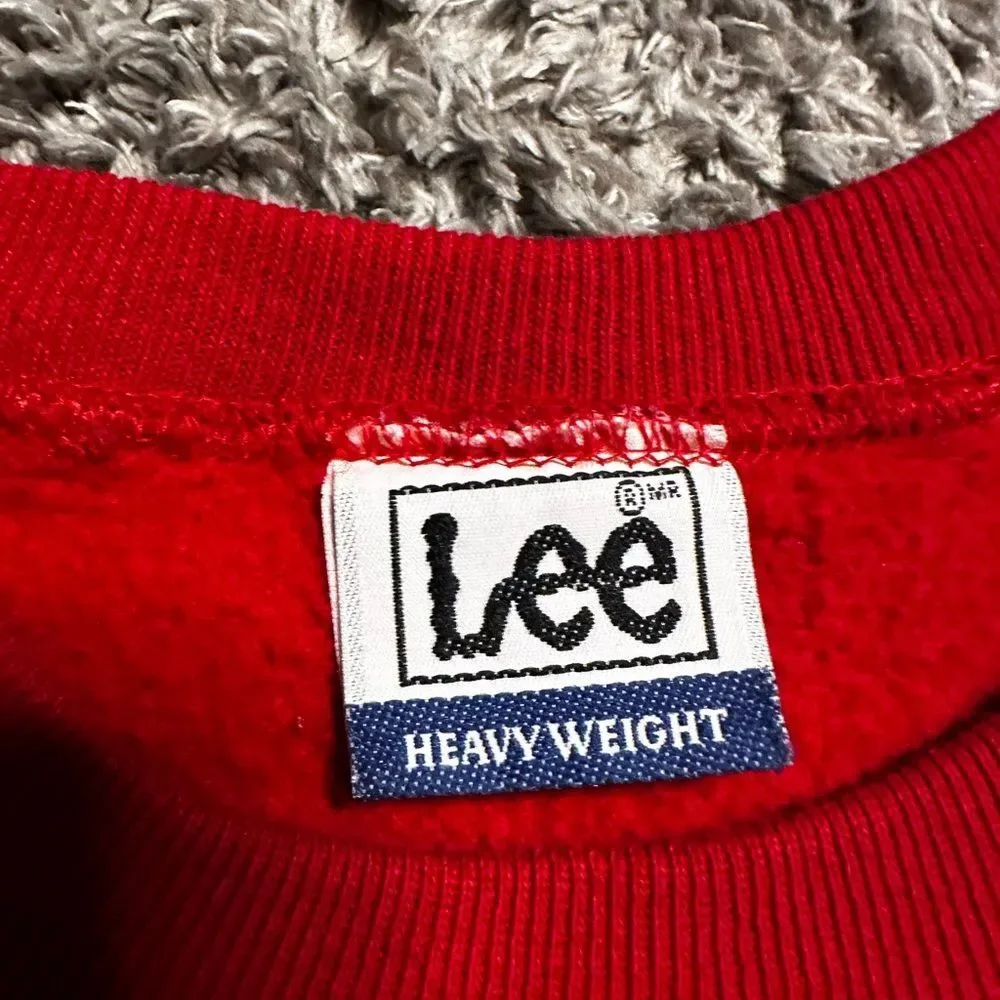 Vintage Lee Heavyweight Red Crewneck